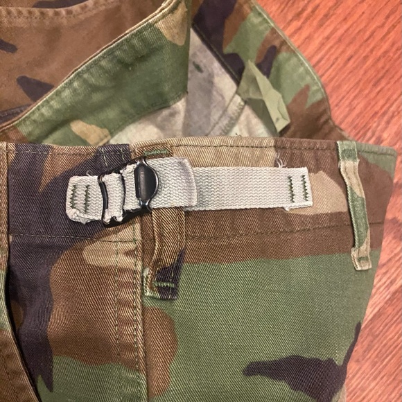 Camouflage Pants Woodland Sz Medium-Short U.S. Military BDU Cargo Adjustable - Picture 3 of 8